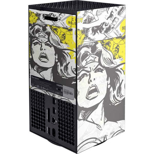 DC Comics Wonder Woman Vintage Comic Art Xbox Series X Console Skin