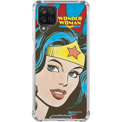 DC Comics Wonder Woman Vintage Profile Galaxy A12 Clear Case