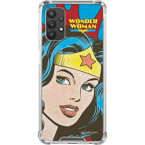 DC Comics Wonder Woman Vintage Profile Galaxy A32 5G Clear Case