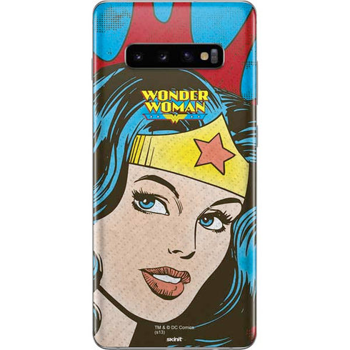 DC Comics Wonder Woman Vintage Profile Galaxy S10 Plus Skin