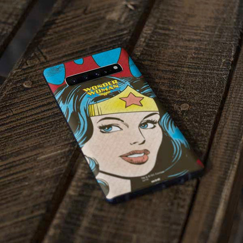 DC Comics Wonder Woman Vintage Profile Galaxy S10 Skin