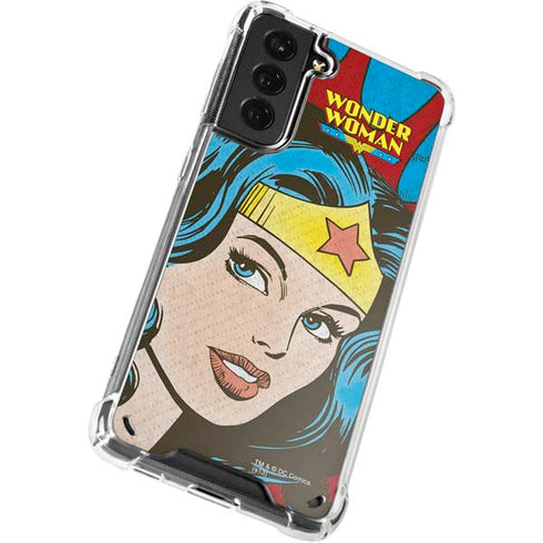 DC Comics Wonder Woman Vintage Profile Galaxy S21 5G Clear Case