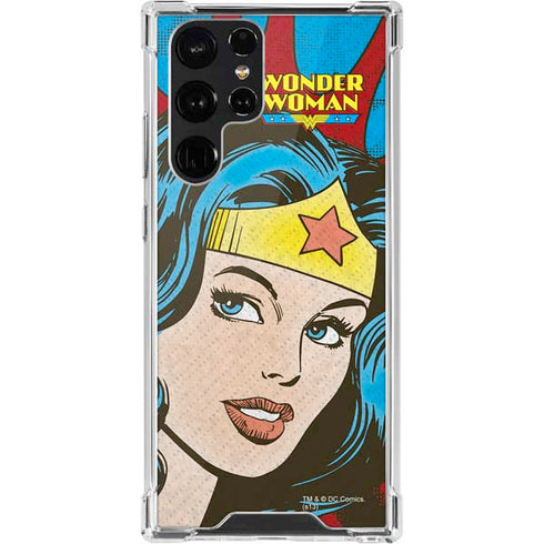 DC Comics Wonder Woman Vintage Profile Galaxy S22 Ultra Clear Case