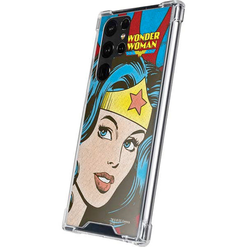 DC Comics Wonder Woman Vintage Profile Galaxy S22 Ultra Clear Case