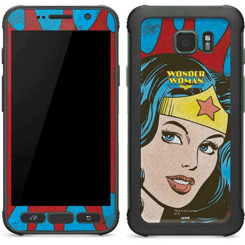 DC Comics Wonder Woman Vintage Profile Galaxy S7 Active Skin