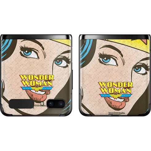 DC Comics Wonder Woman Vintage Profile Galaxy Z Flip Skin