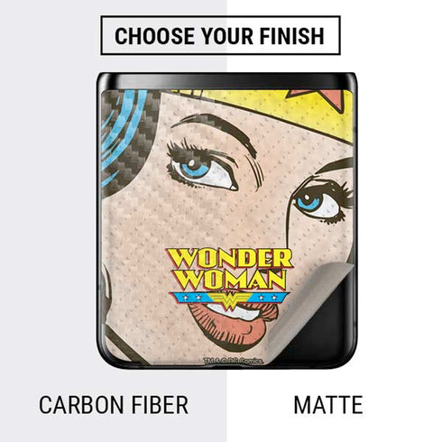DC Comics Wonder Woman Vintage Profile Galaxy Z Flip Skin