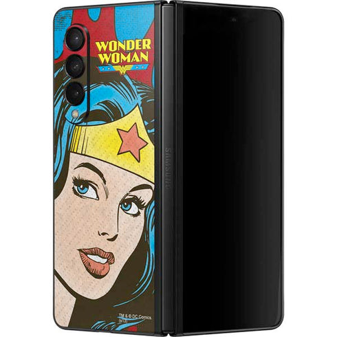DC Comics Wonder Woman Vintage Profile Galaxy Z Fold3 5G Skin