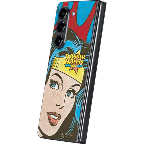 DC Comics Wonder Woman Vintage Profile Galaxy Z Fold5 5G Skin