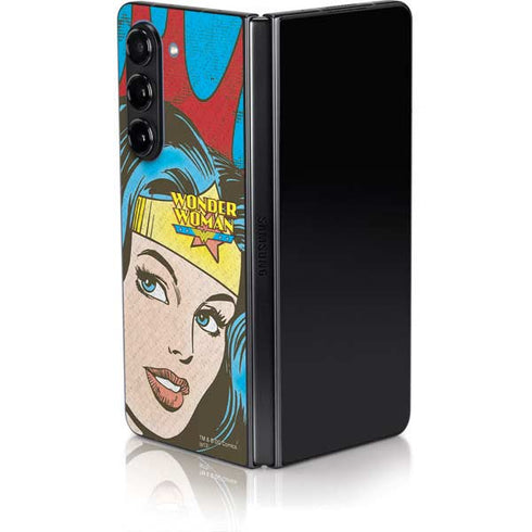 DC Comics Wonder Woman Vintage Profile Galaxy Z Fold5 5G Skin