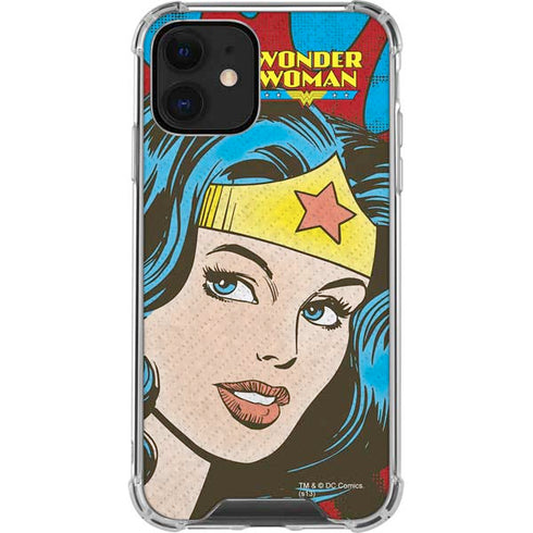 DC Comics Wonder Woman Vintage Profile iPhone 12 Clear Case