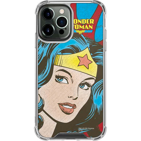DC Comics Wonder Woman Vintage Profile iPhone 13 Pro Max Clear Case