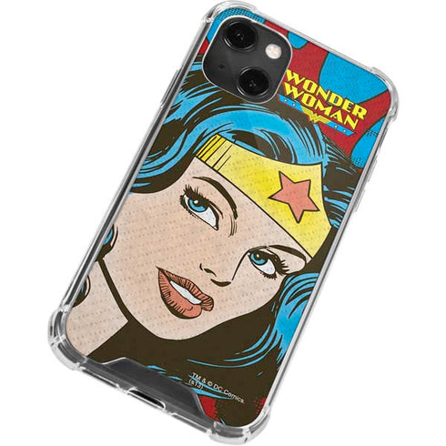 DC Comics Wonder Woman Vintage Profile iPhone 14 Plus Clear Case
