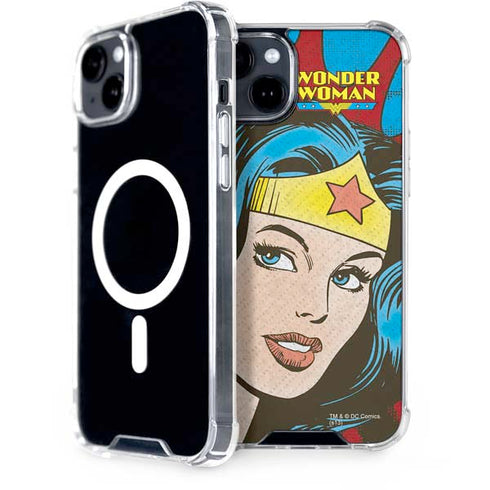 DC Comics Wonder Woman Vintage Profile iPhone 15 Plus MagSafe Case