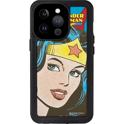 DC Comics Wonder Woman Vintage Profile iPhone 14 Pro Waterproof Case