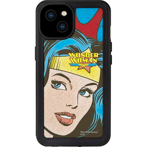 DC Comics Wonder Woman Vintage Profile iPhone 15 Plus Waterproof Case