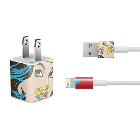 DC Comics Wonder Woman Vintage Profile iPhone Charger (5W USB) Skin