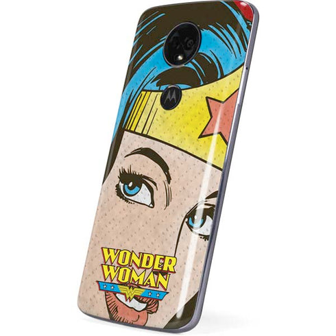 DC Comics Wonder Woman Vintage Profile Moto E5 Plus Skin