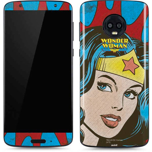DC Comics Wonder Woman Vintage Profile Moto G6 Skin