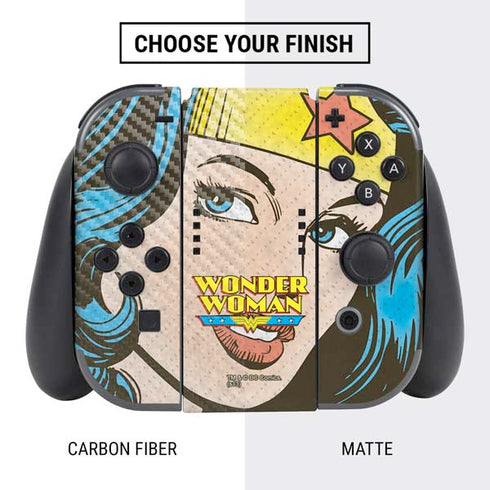 DC Comics Wonder Woman Vintage Profile Nintendo Switch Bundle Skin