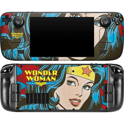 DC Comics Wonder Woman Vintage Profile Steam Deck Handheld Gaming Computer Skin