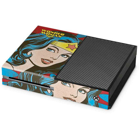 DC Comics Wonder Woman Vintage Profile Xbox One Console Skin