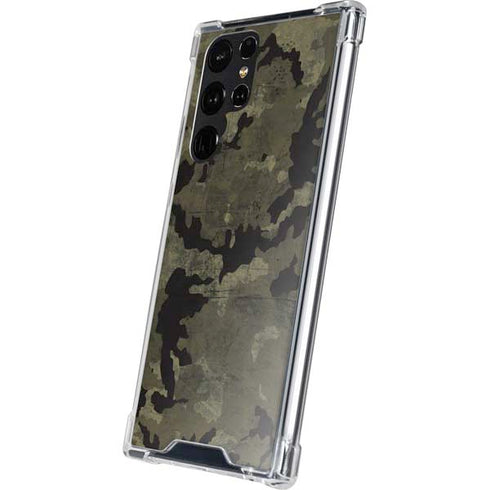 Wood Camo Camouflage Galaxy S24 Ultra Clear Case