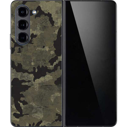Wood Camo Camouflage Galaxy Z Fold5 5G Skin