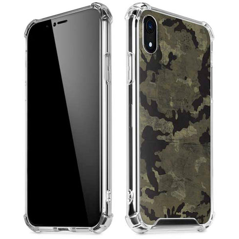 Wood Camo Camouflage iPhone XR Clear Case