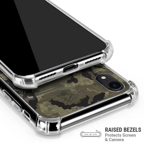 Wood Camo Camouflage iPhone XR Clear Case