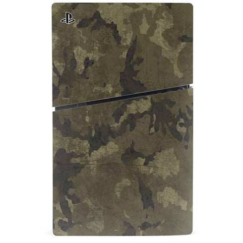 Wood Camo Camouflage PS5 Slim Digital Edition Bundle Skin