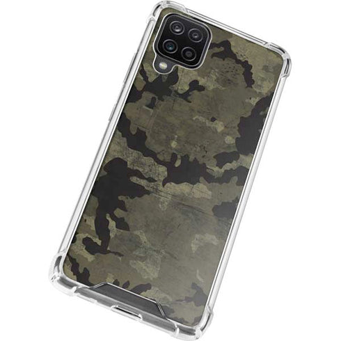 Wood Camo Camouflage Galaxy A12 Clear Case