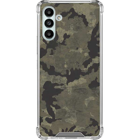 Wood Camo Camouflage Galaxy A13 5G Clear Case