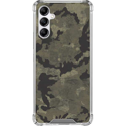 Wood Camo Camouflage Galaxy A14 5G Clear Case