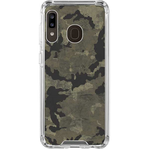 Wood Camo Camouflage Galaxy A30 Clear Case