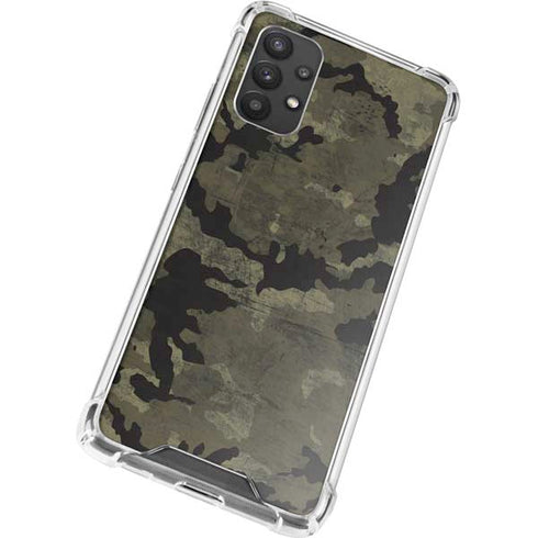 Wood Camo Camouflage Galaxy A32 5G Clear Case