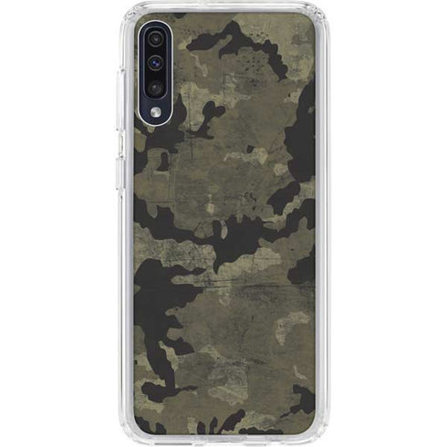 Wood Camo Camouflage Galaxy A50 Clear Case