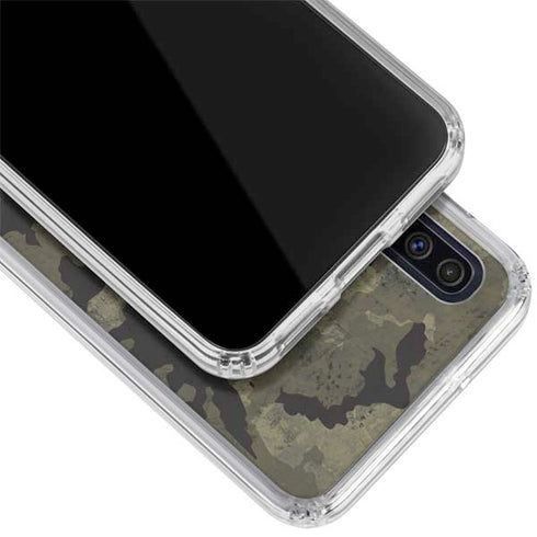 Wood Camo Camouflage Galaxy A50 Clear Case