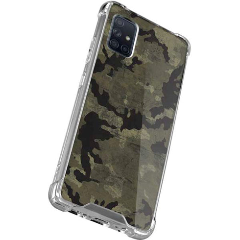 Wood Camo Camouflage Galaxy A51 5G Clear Case