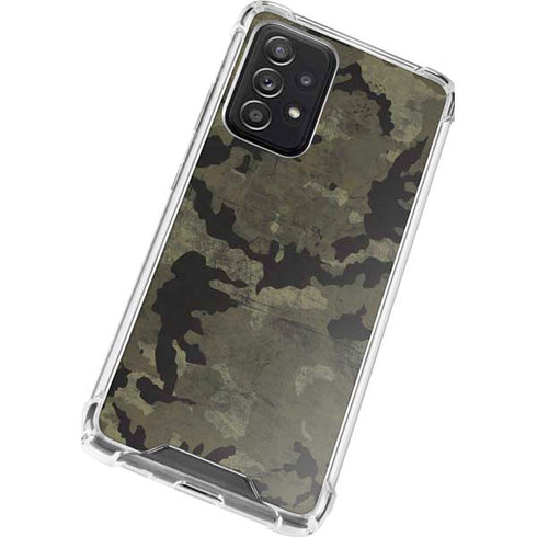 Wood Camo Camouflage Galaxy A52 5G Clear Case