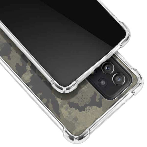 Wood Camo Camouflage Galaxy A52 5G Clear Case
