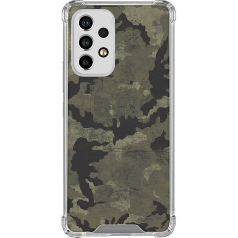 Wood Camo Camouflage Galaxy A53 5G Clear Case