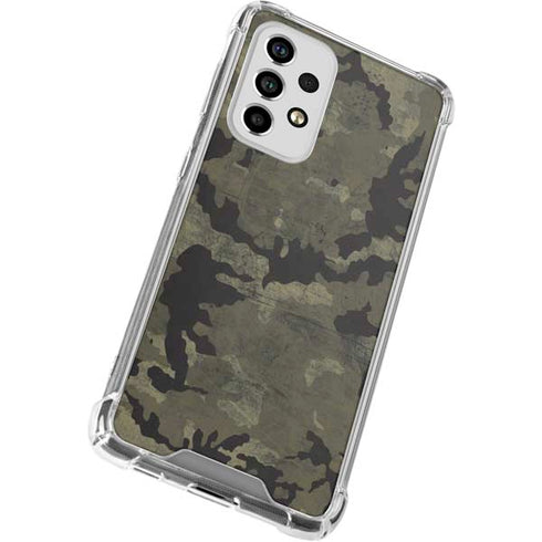 Wood Camo Camouflage Galaxy A53 5G Clear Case