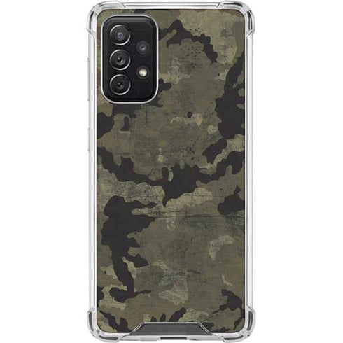Wood Camo Camouflage Galaxy A72 5G Clear Case
