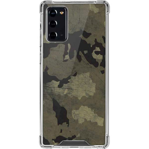 Wood Camo Camouflage Galaxy Note20 5G Clear Case