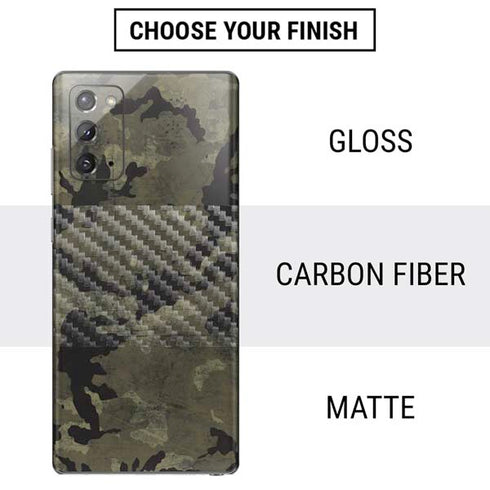 Wood Camo Camouflage Galaxy Note20 5G Skin