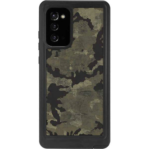Wood Camo Camouflage Galaxy Note20 5G Waterproof Case