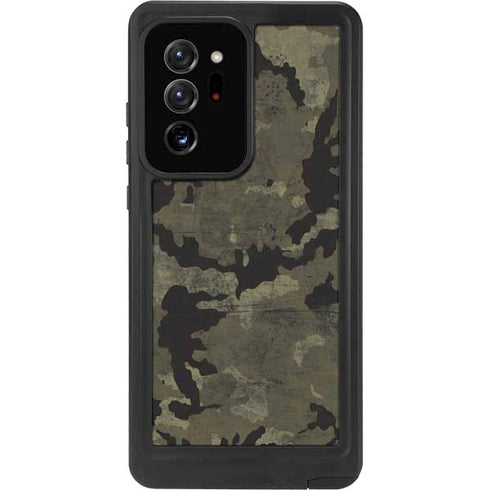Wood Camo Camouflage Galaxy Note20 Ultra 5G Waterproof Case