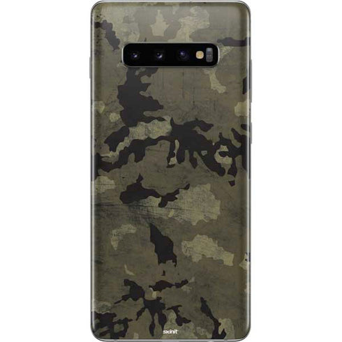 Wood Camo Camouflage Galaxy S10 Plus Skin