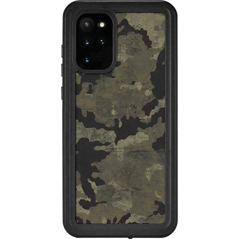 Wood Camo Camouflage Galaxy S20 Plus Waterproof Case